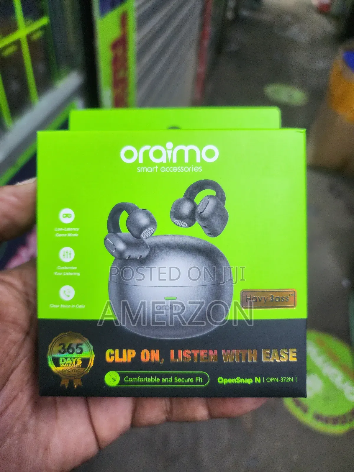 Oraimo Opensnap N Clip-on Open-Ear True Wireless Earbuds