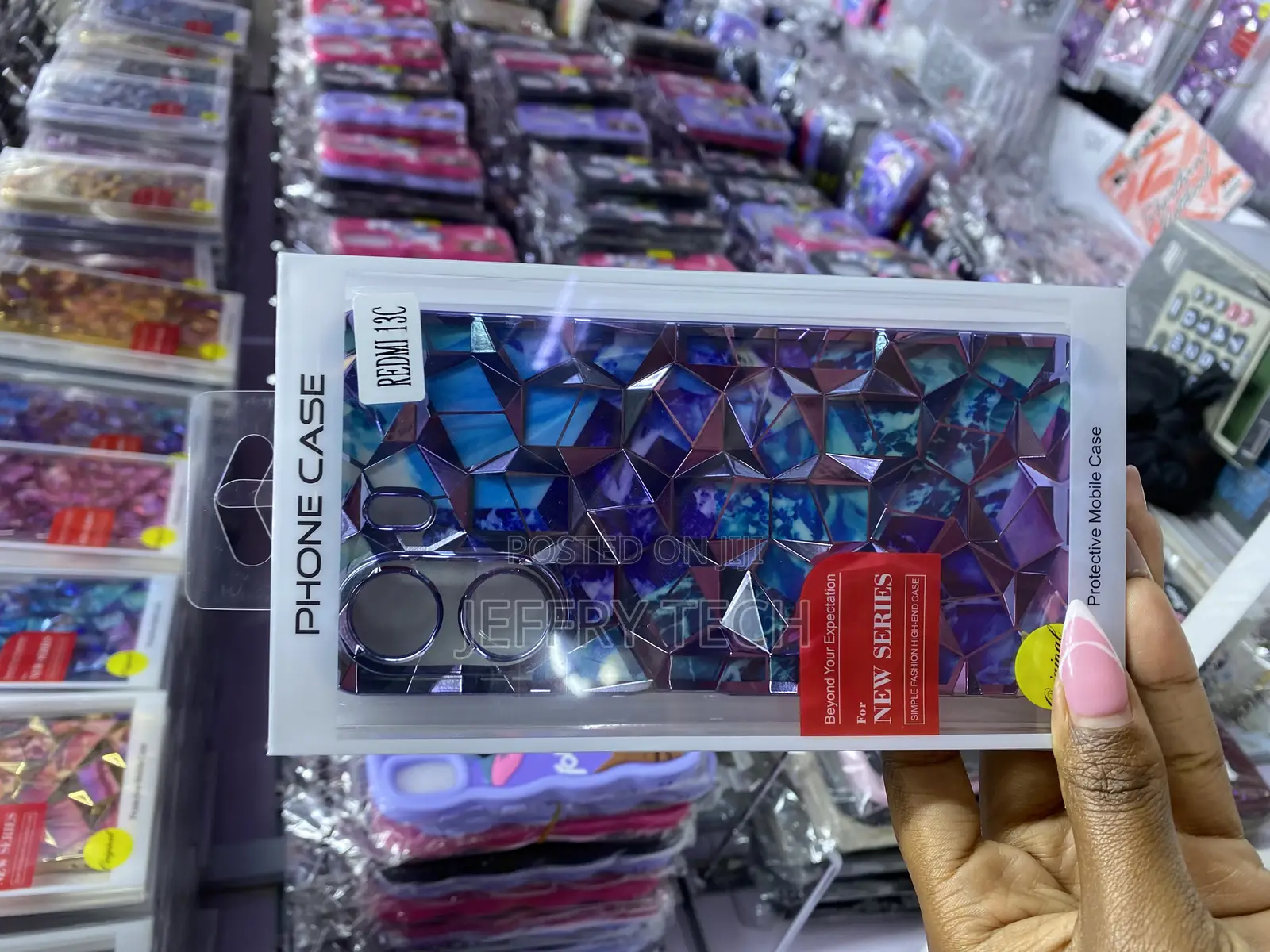 Ephouu Xiaomi Redmi 13c Glitter Sparkle Marble Case