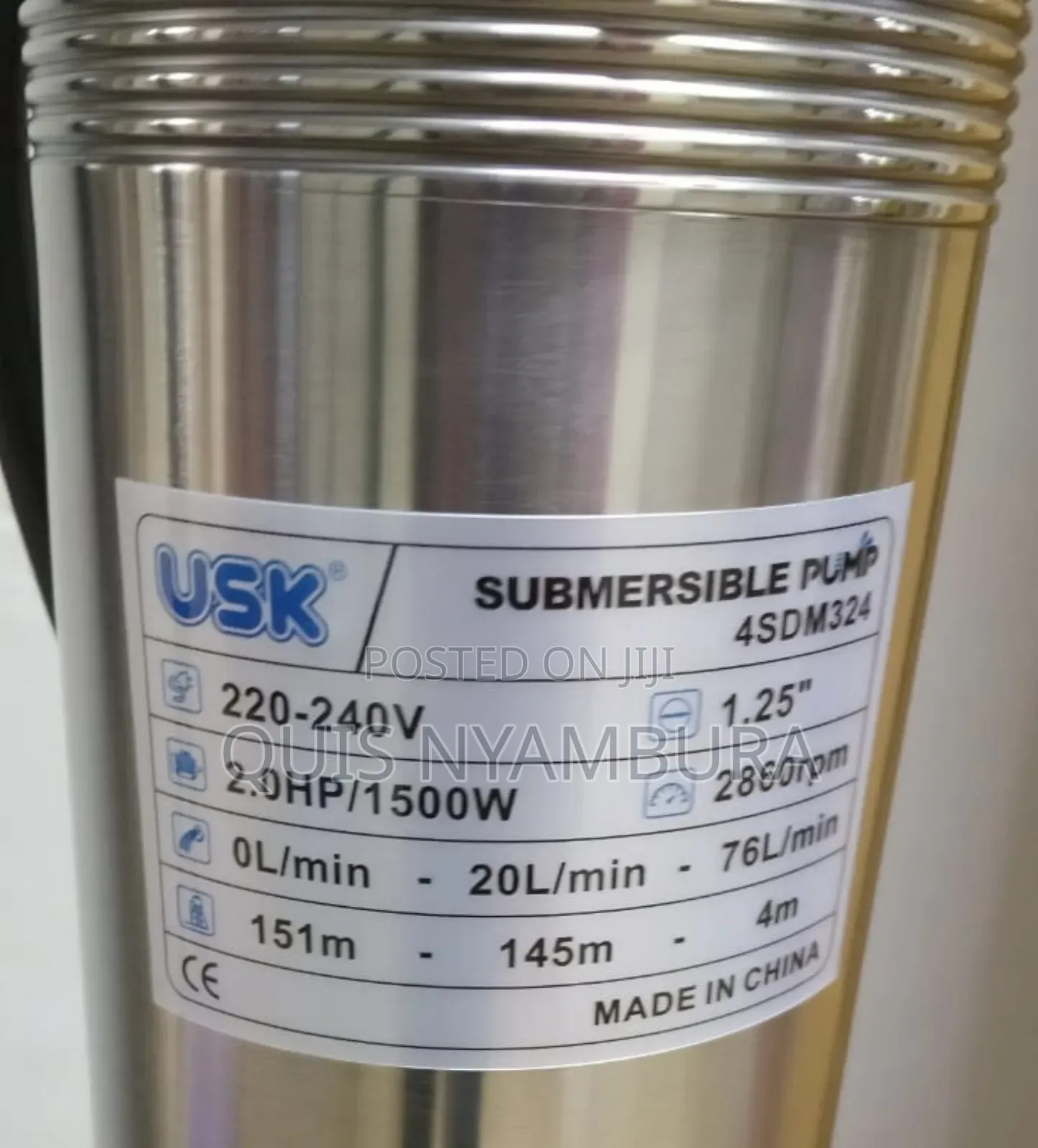2hp Submersible Pump/Electric Usk Submersible Pump