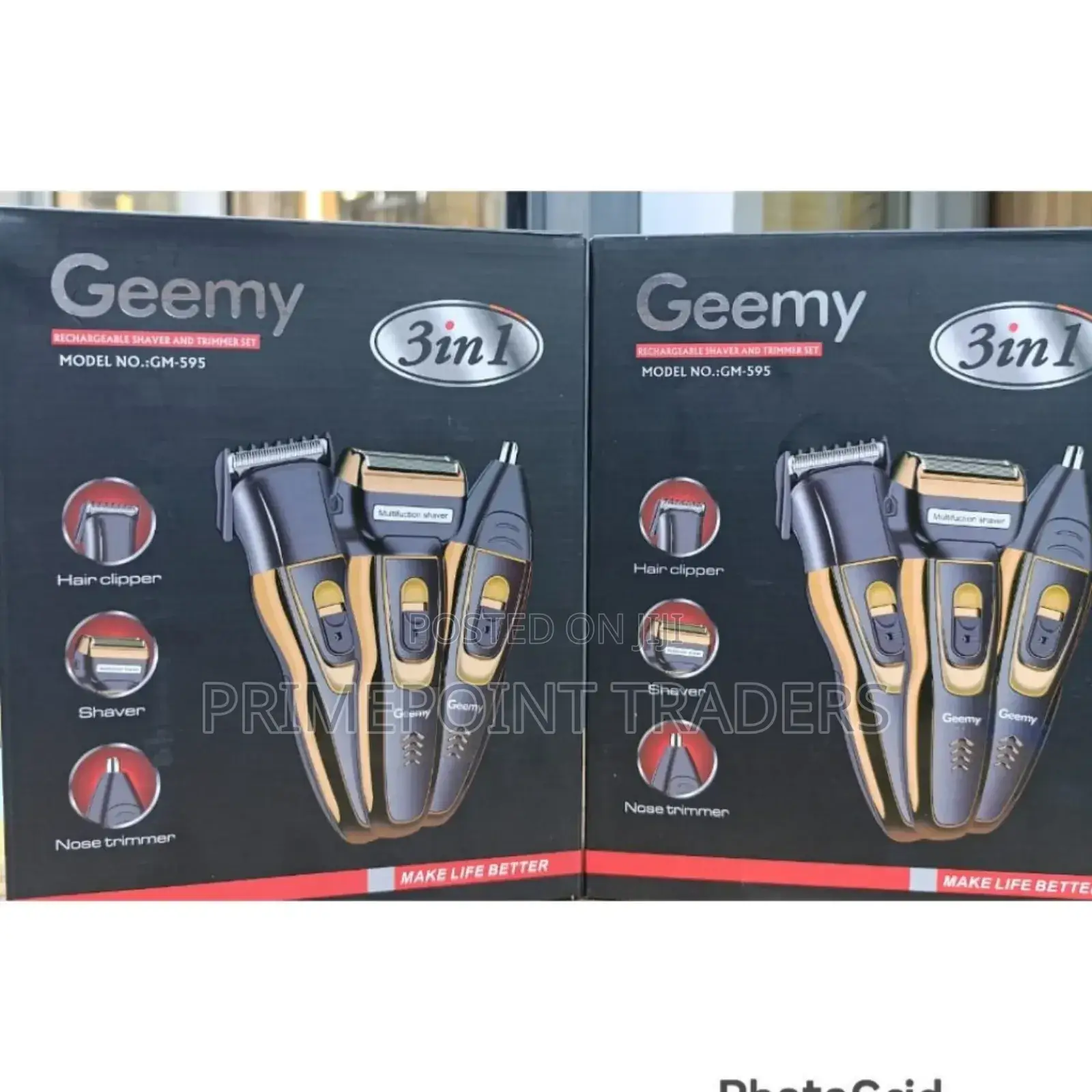 Geemy 3in1.
Model : Gm-595
Rechargeable Shaver Hair