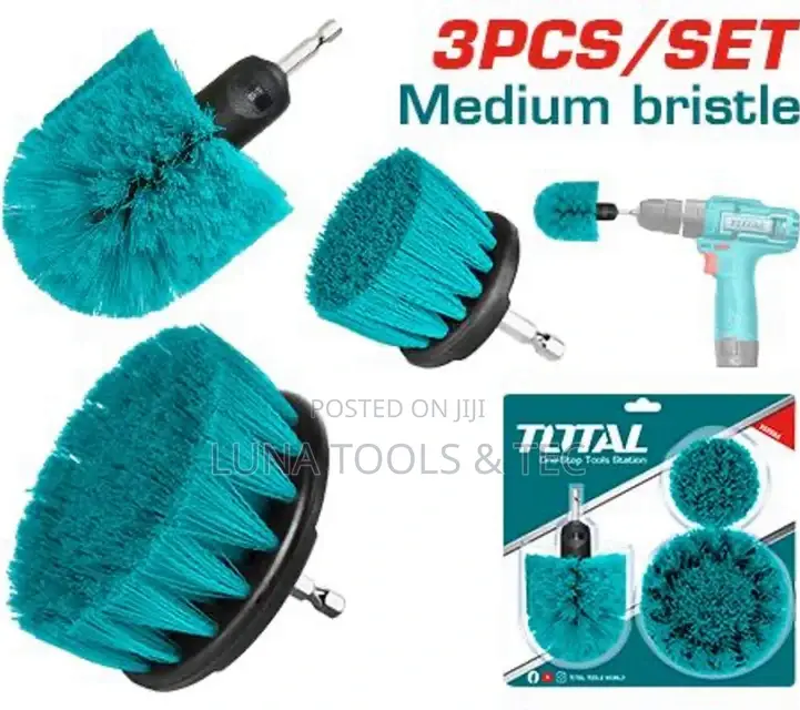 Total Acm3001 3 PCS Medium Bristle Brush Set