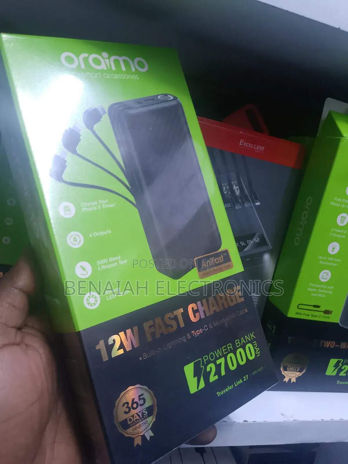 Best Selling Oraimo Powerbank 27000 Mah,Oriy