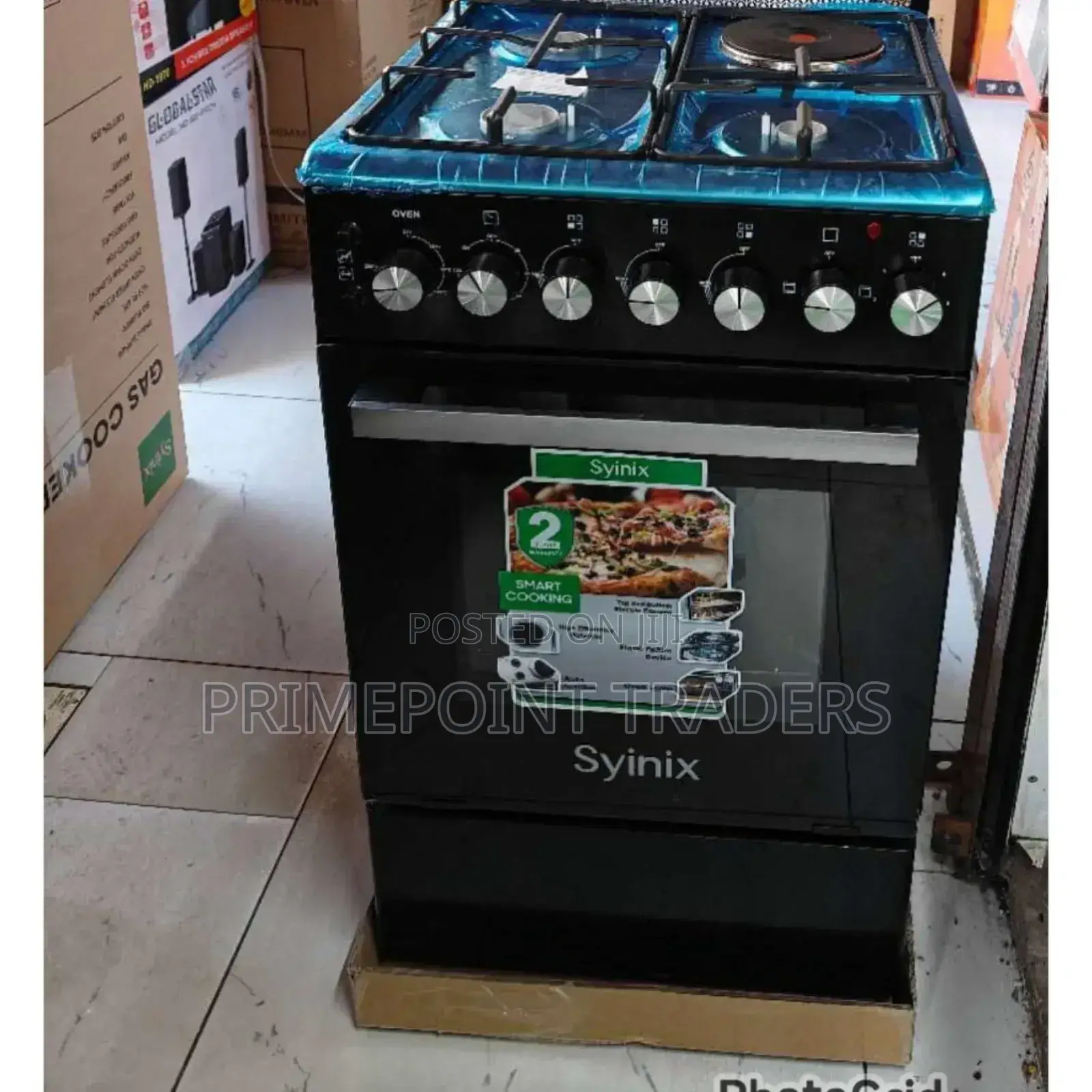 Syinix 50by 50 Standing Cooker With Electric Oven