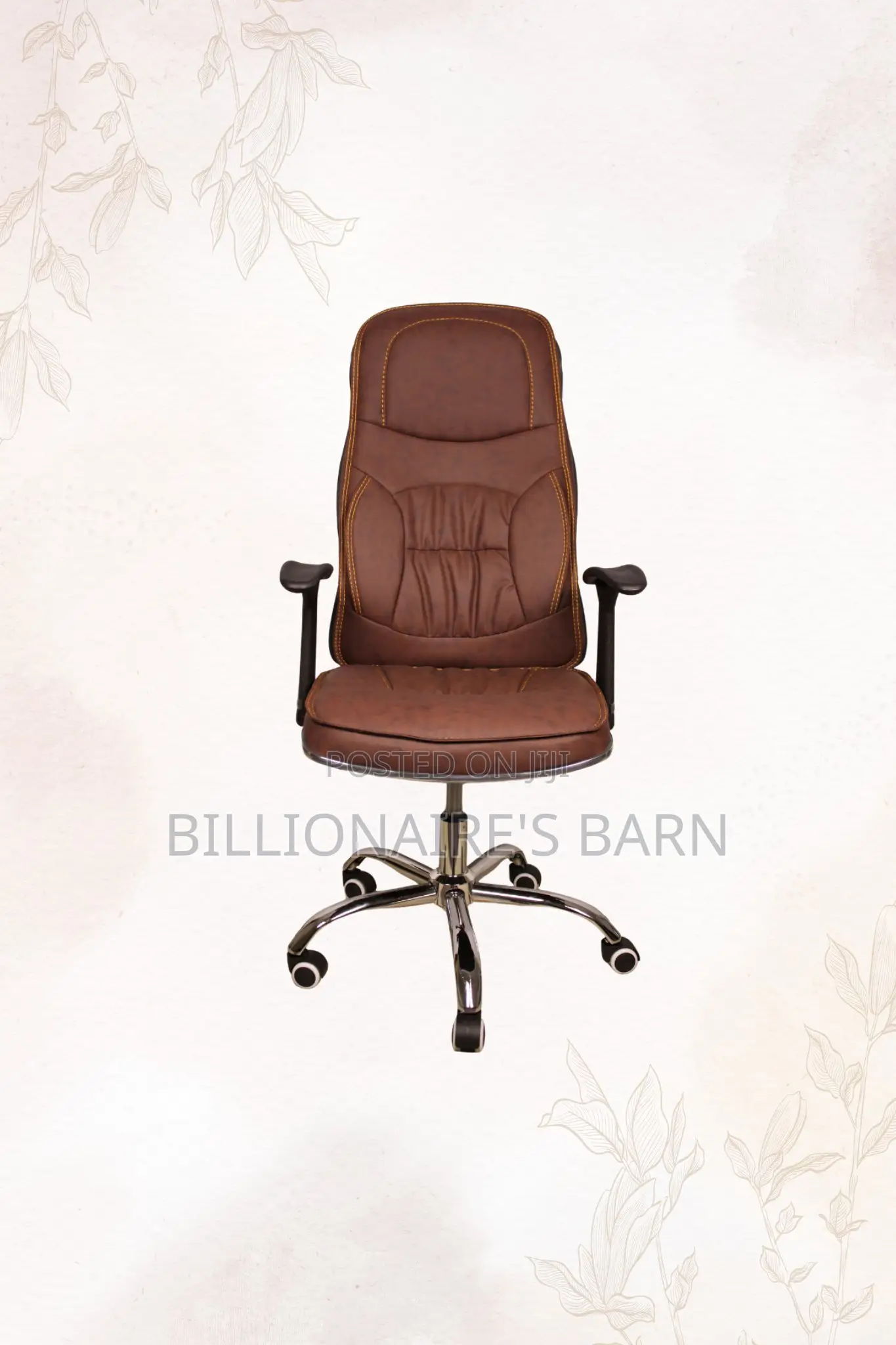 Executive Ergonomic Office Pu Leather Chair-Brown