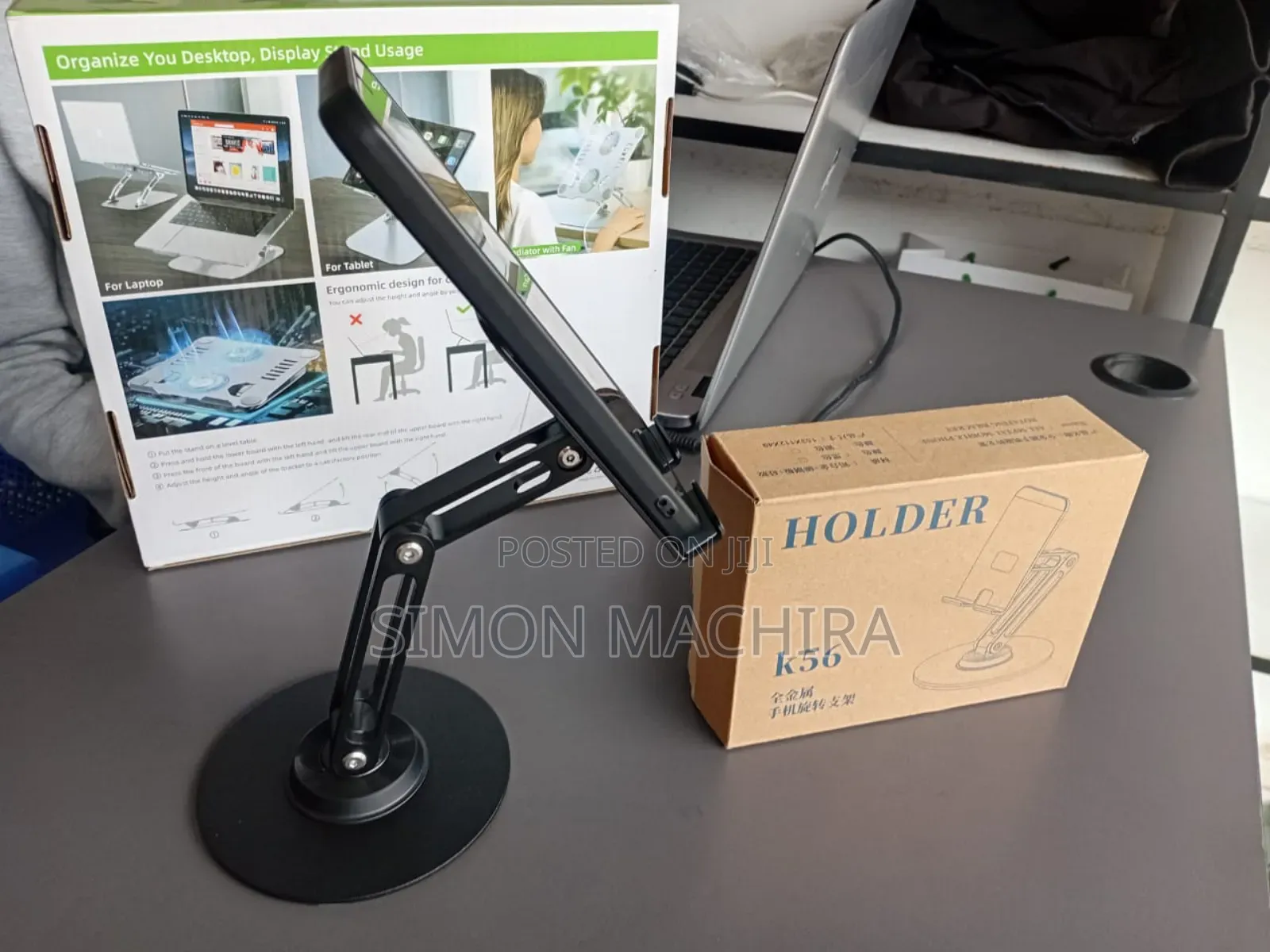 Heavy Duty Metallic Phone Holder Large Base