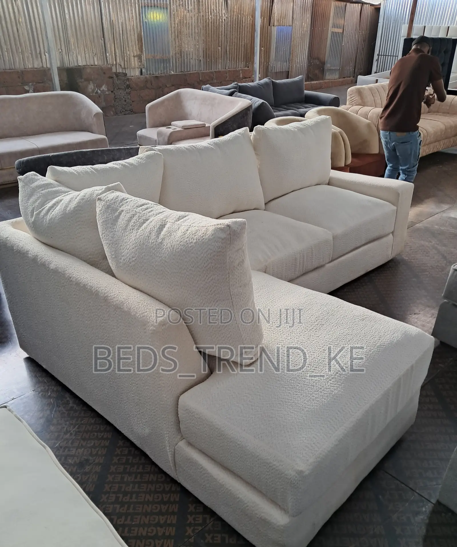 Sleek 6 Seater L Sofa