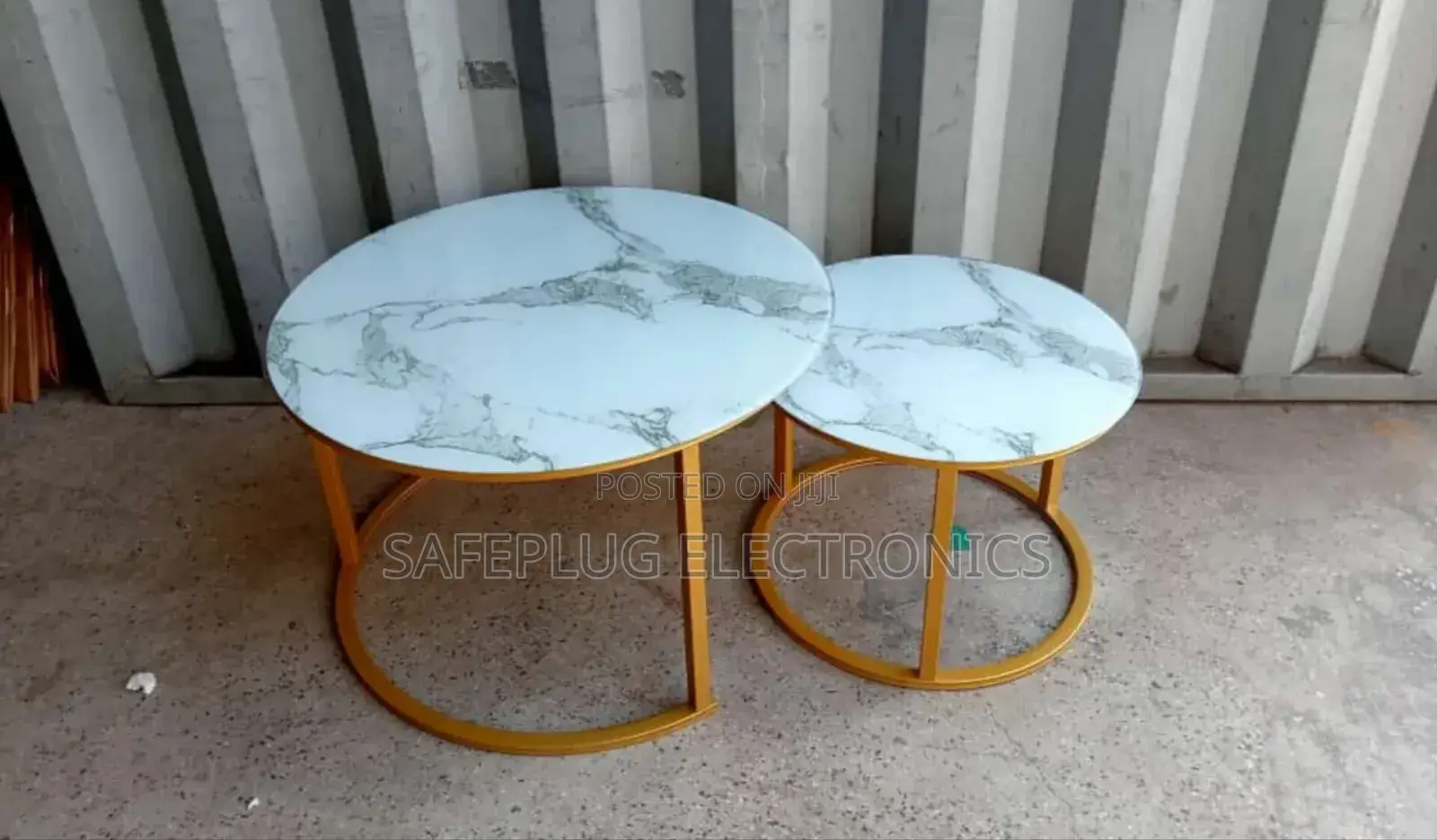 Marble Nesting Coffee Table – Sleek White Finish