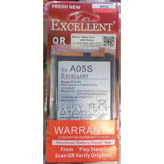 Excellent Samsung Galaxy A05s Mobile Phone Battery - Replac