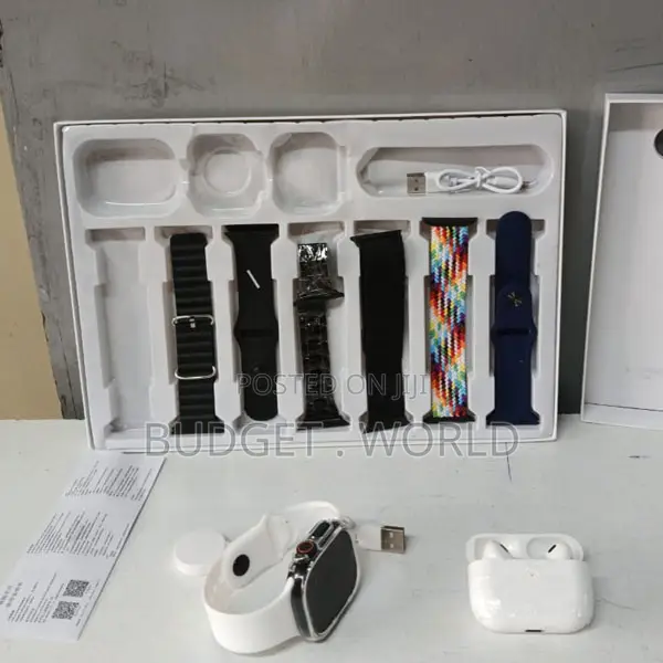 I60 7in1 Wireless Ear Buds Model Smart Watch With Charger