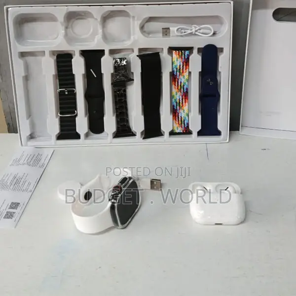 I60 7in1 Wireless Ear Buds Model Smart Watch With Charger