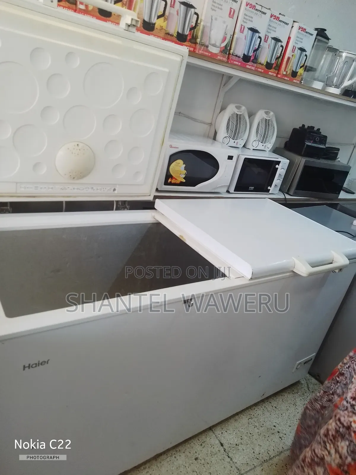 White Double Door Chest Freezer