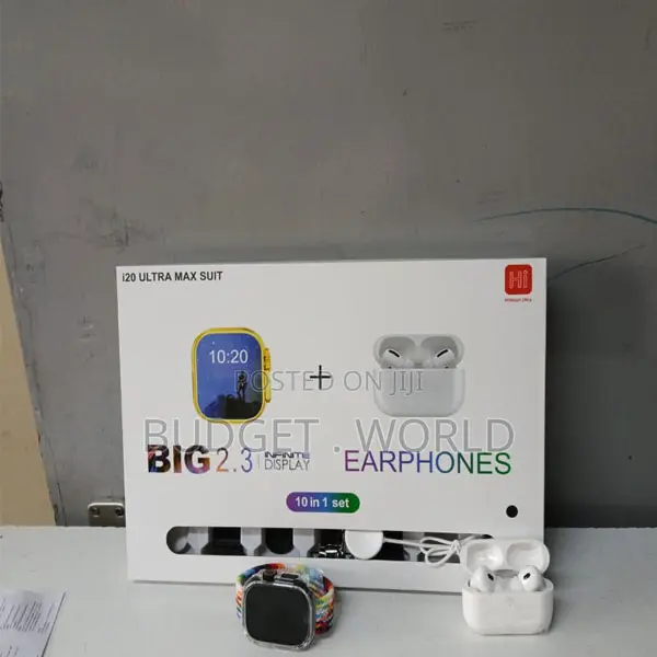 Crown I60 7in1 Ear Buds Model Smart Watch With Charger