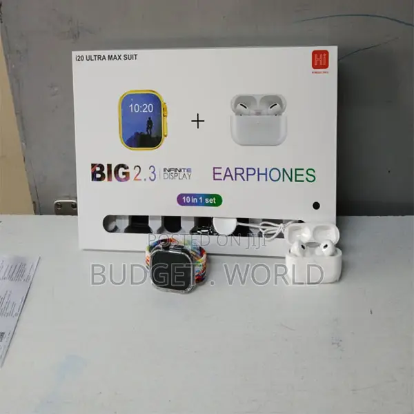 Crown I60 7in1 Ear Buds Model Smart Watch With Charger