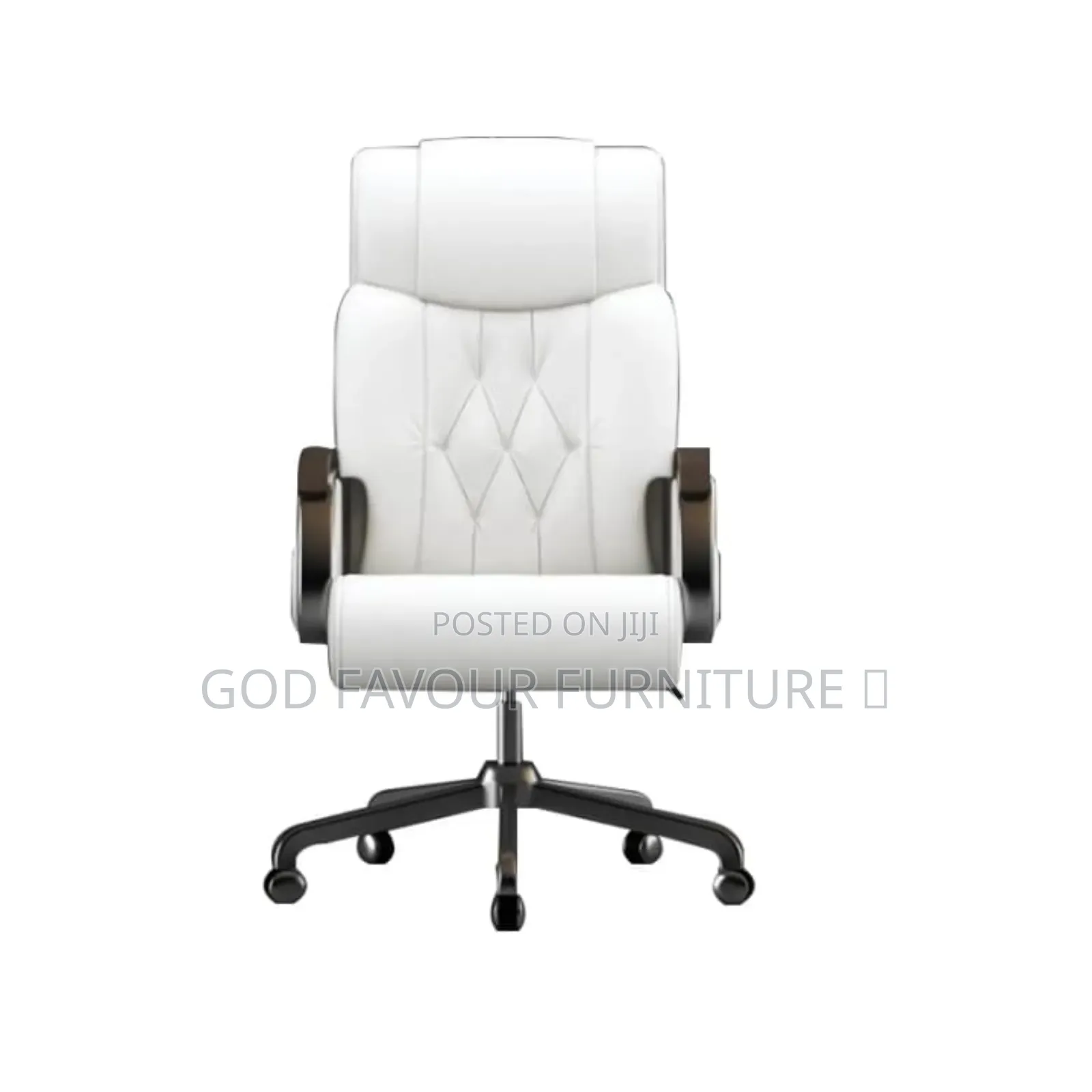 Elegant High Back White Leather Executive Office Chair Hw6t