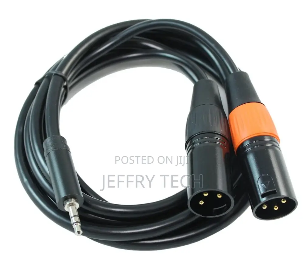 6ft Premium 3.5mm TRS Stereo Male to 2 Xlrinchinch Male Y-Br