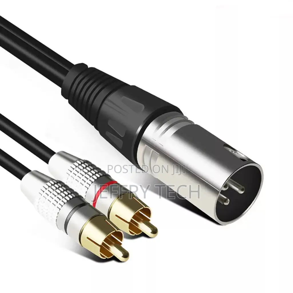 XLR Female/Male to Dual Rca Male Cable Y Audio Splitter Patc