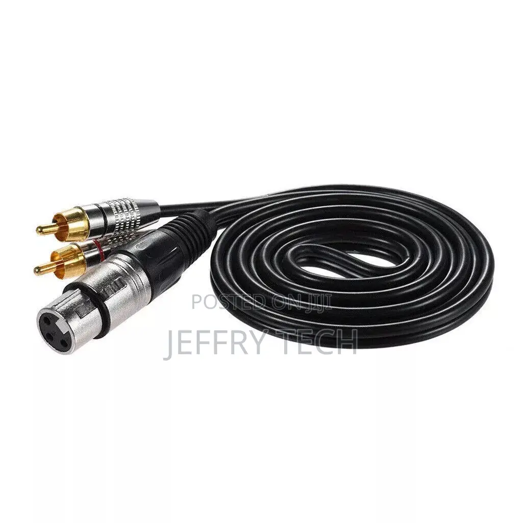 XLR Female/Male to Dual Rca Male Cable Y Audio Splitter Patc