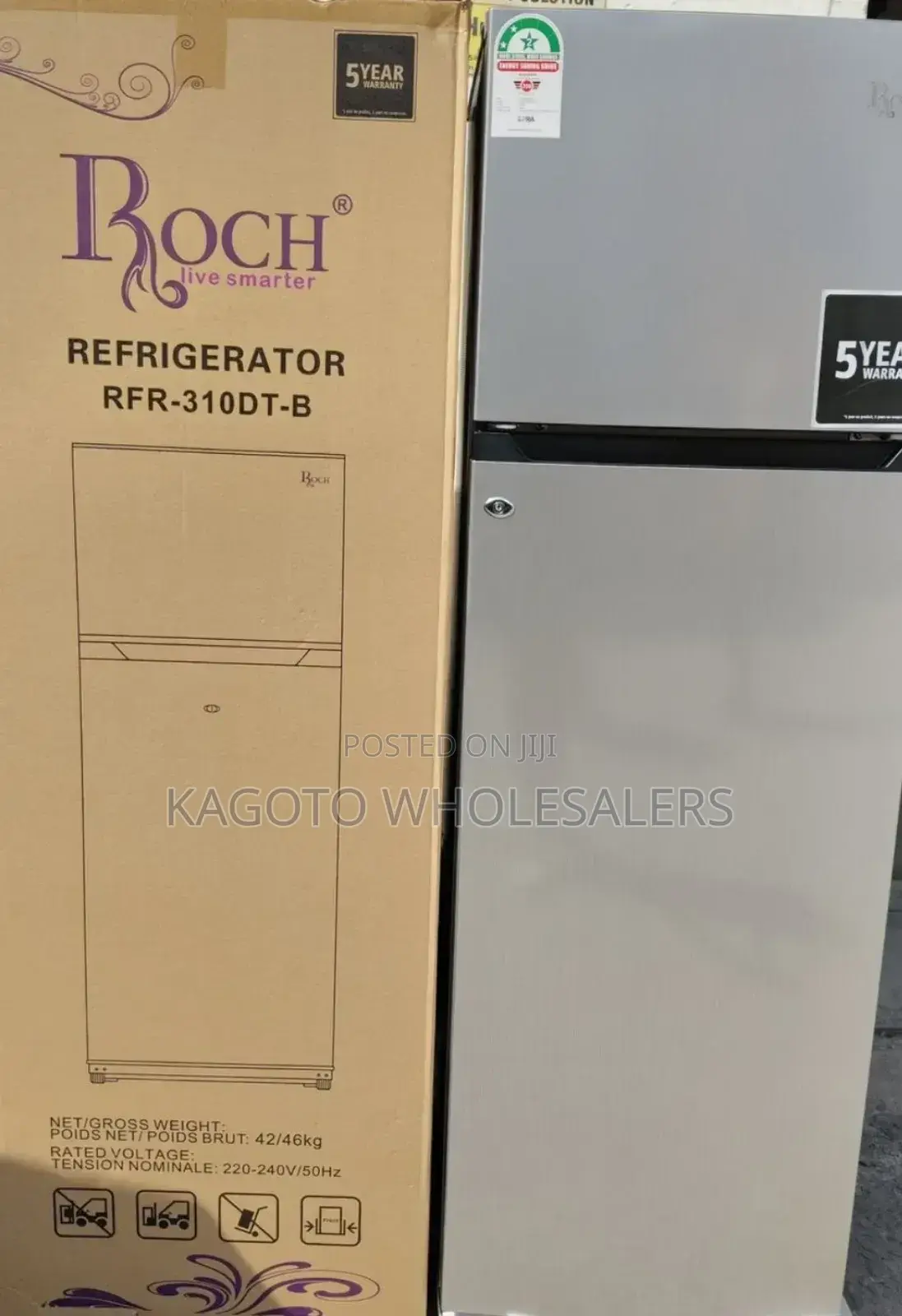 Roch 248 Litres RFR-31t 2 Door Refrigerator R248*