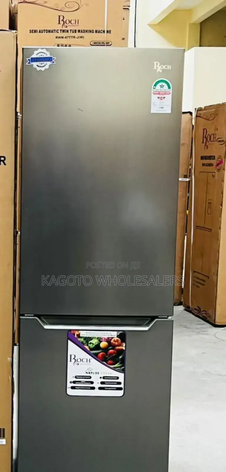 330l Roch Nofrost RFR-400 Double Door Fridge Bottom Freezer*