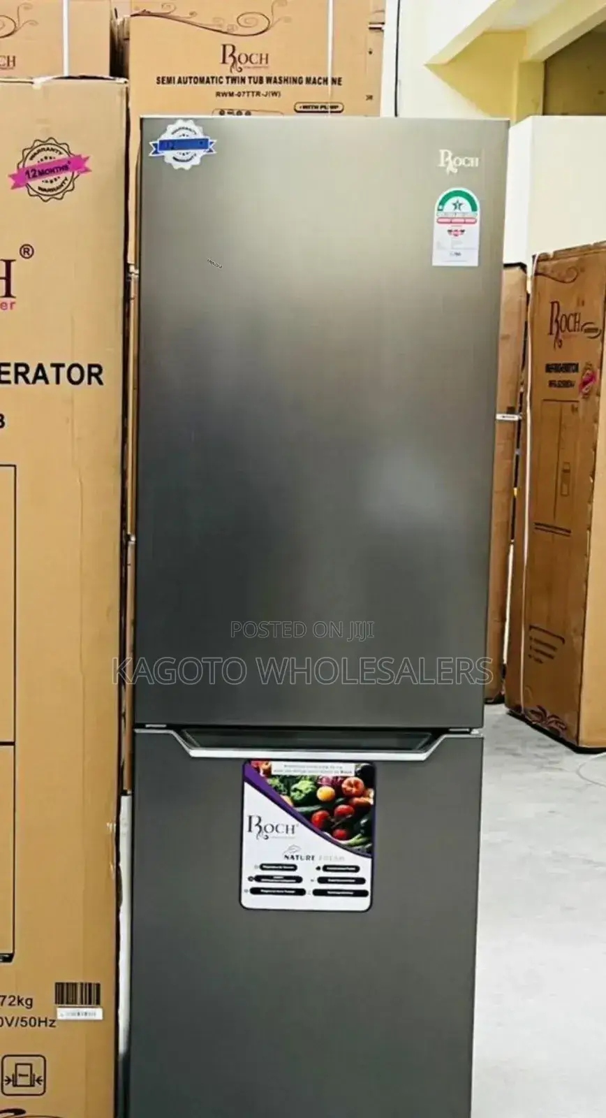 330l Roch Nofrost RFR-400 Two Door Fridge Bottom Freezer*