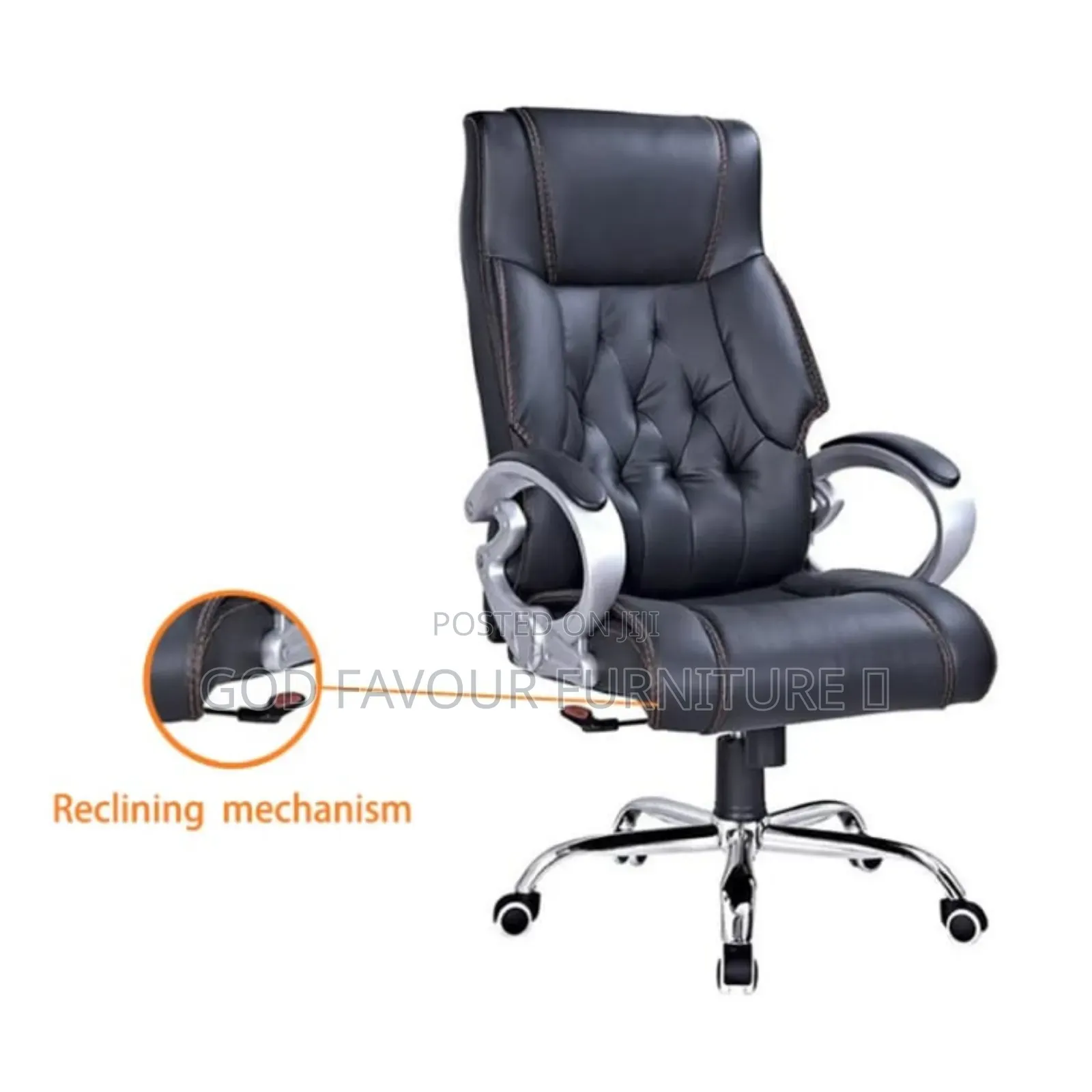 Elegant Swivel Pu Leather High Back Office Chair Fe4f