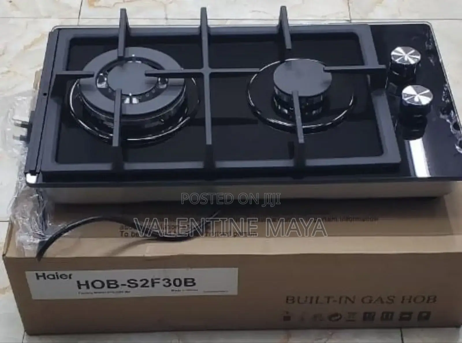 Haier Glass Inbuilt 2 Burner With Wok Burner Hob Cooker^ 