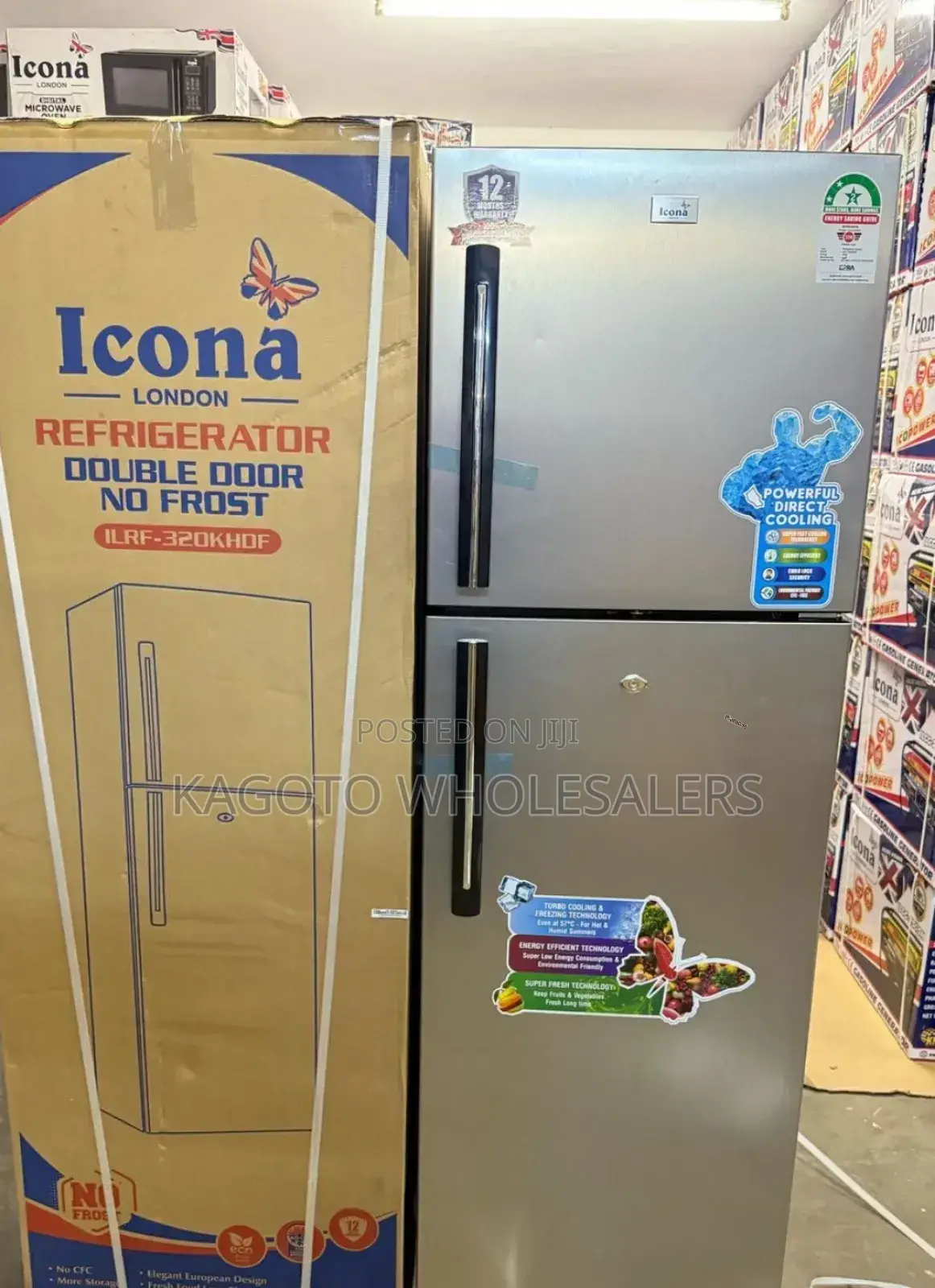 Icona 275l Nofrost Double Door Refrigerator, Handle I*Rf