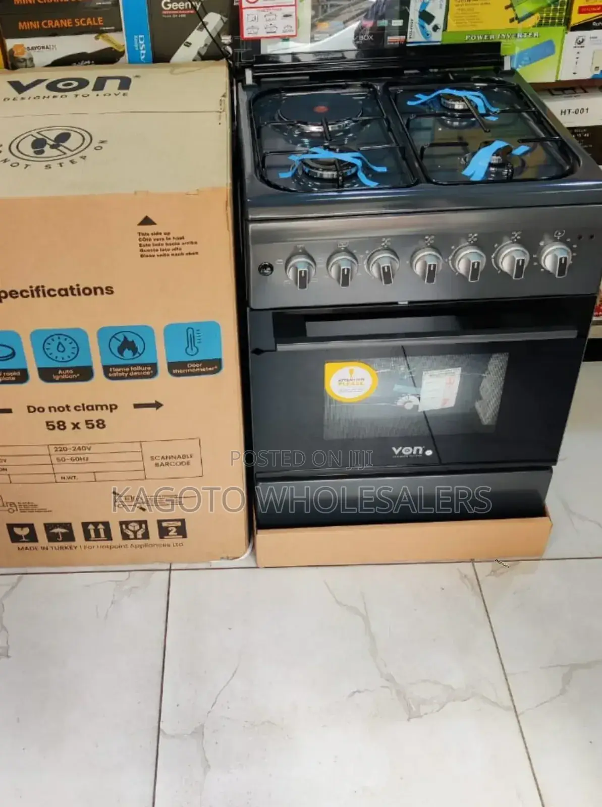 Von Standing Cooker 3g +1electric Vcf*31fg Graphite Grey