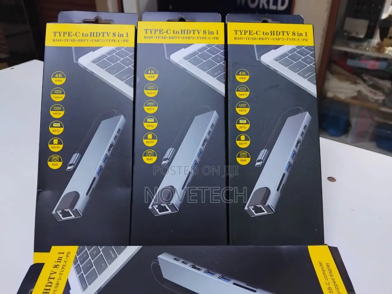 8 in 1 Multiport Usb-C Hub Type C to Usb 3.0 Adapter