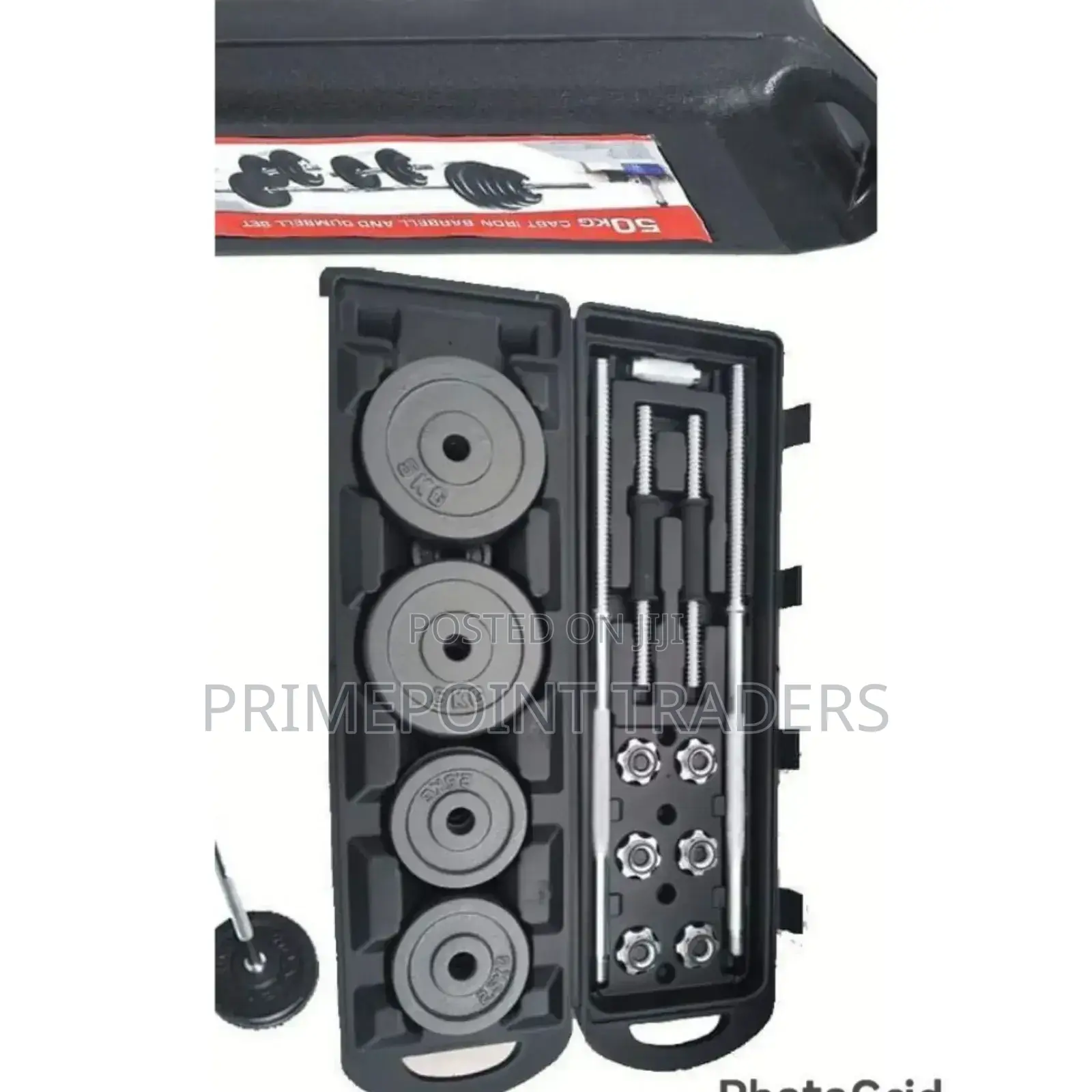 50kg Adjustable Barbell and Dumbbell Set