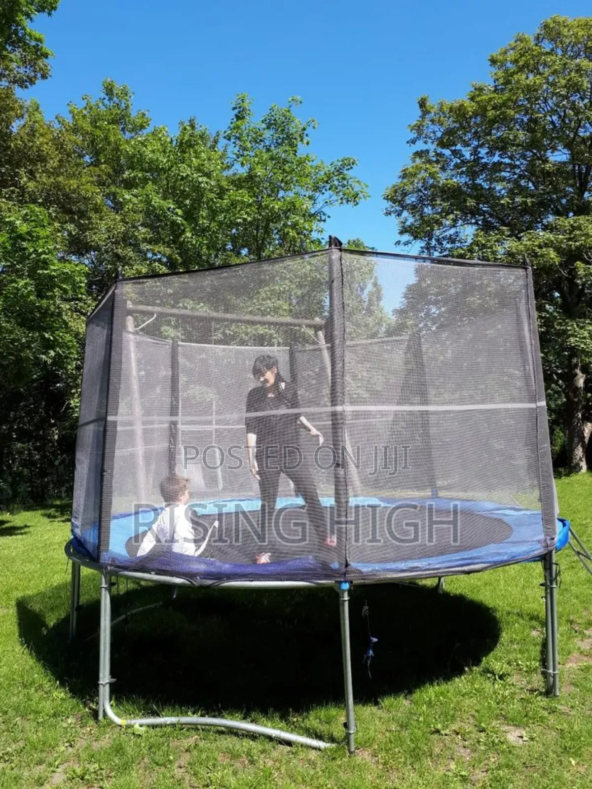 10ft Outdoor Trampoline With Ladder Safety Enclosure