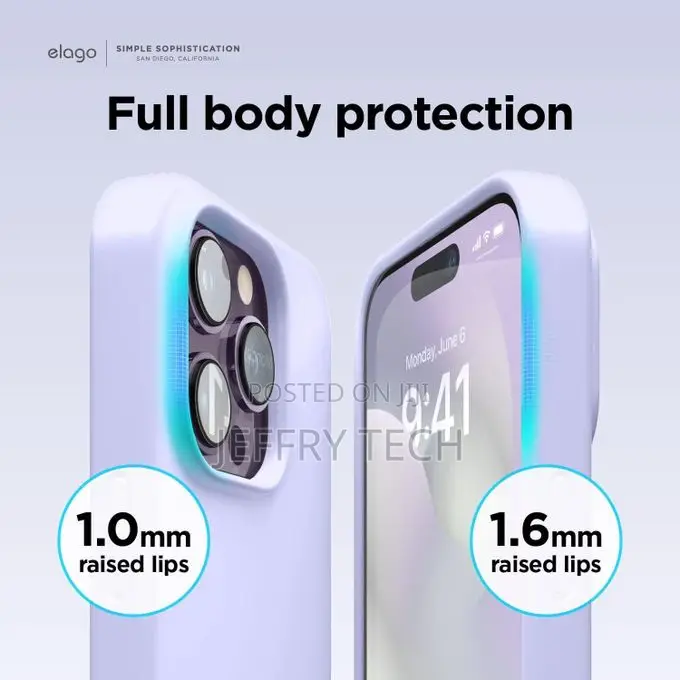 Poer iPhone 14 Pro Silicone Microfiber Lining Cover
