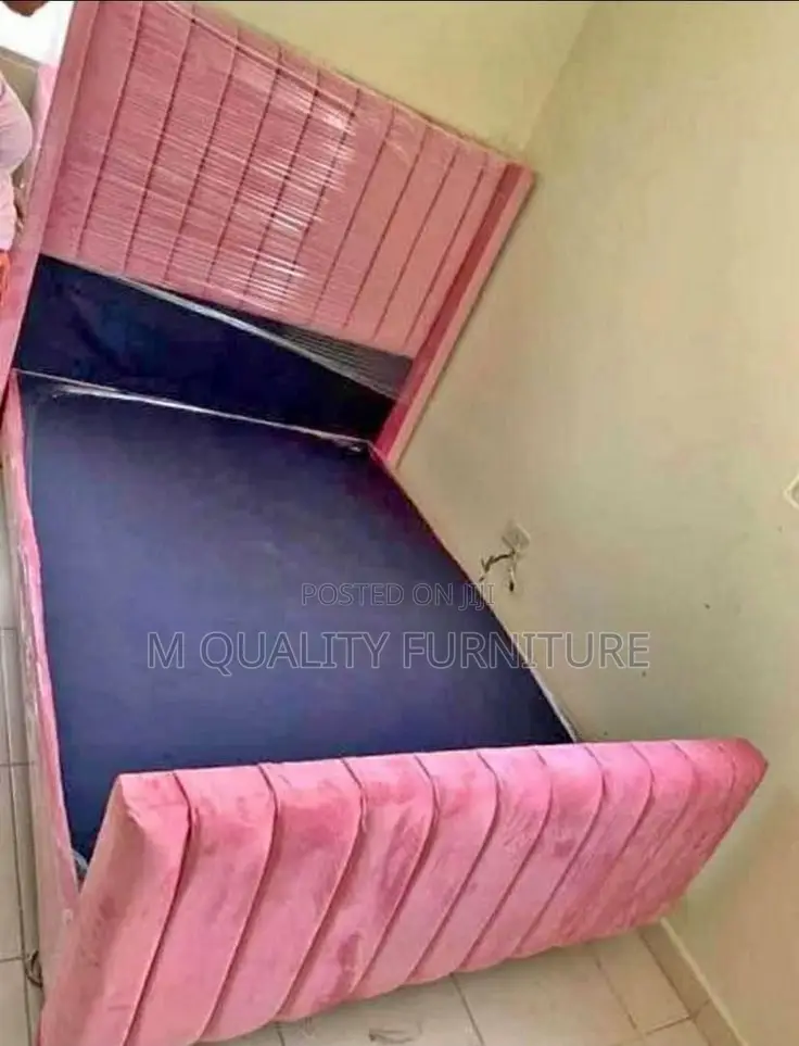Pink 4 by 6 Velvet Bed