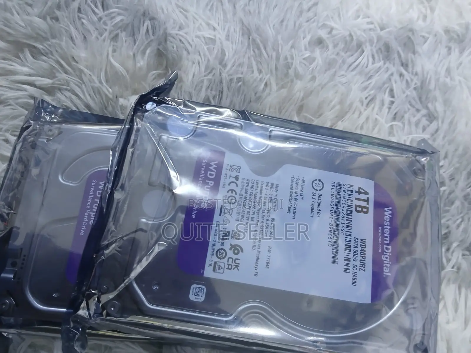 4tb Wd Purple Surveillance CCTV 3.5" for Computer CCTV Data
