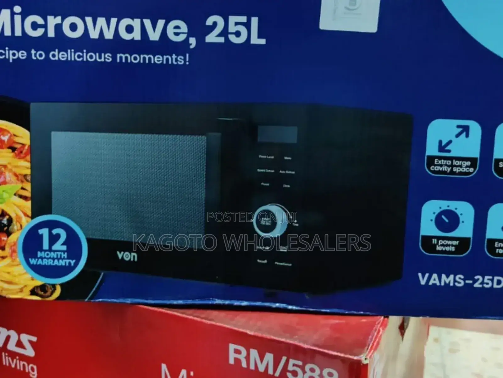 25litres Von Microwave Oven Digital (Black Body) *Vam/25gb