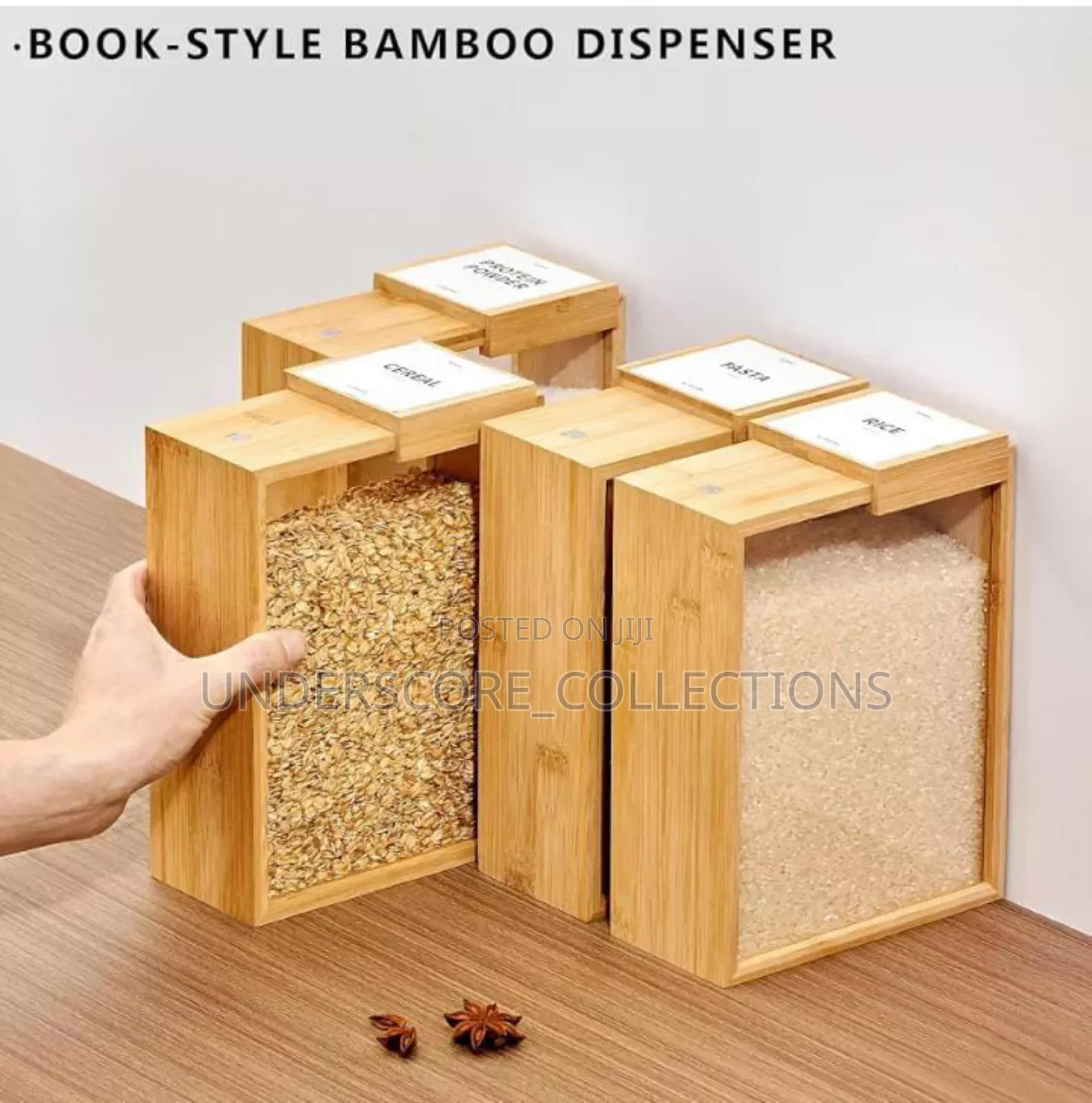 Square Bamboo Food Storage Containers