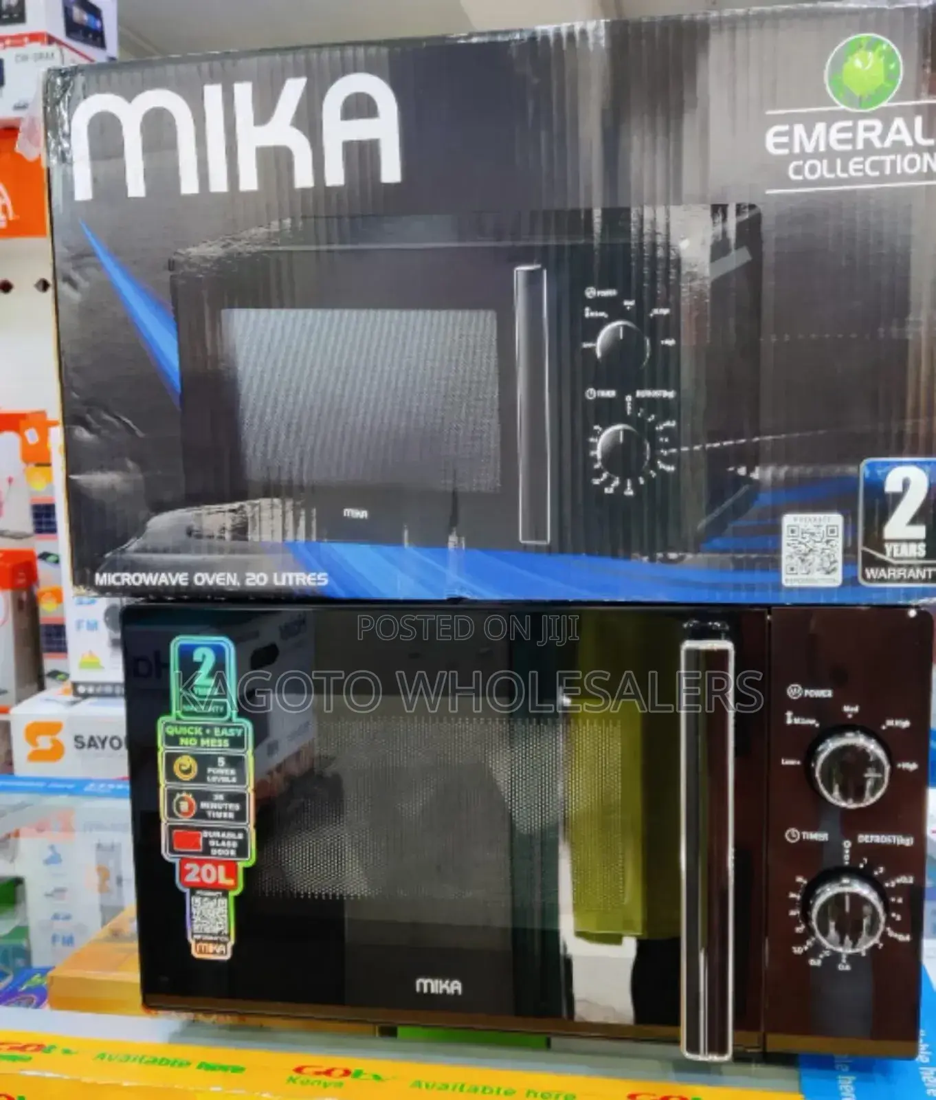 Black Mika Manual Microwave 20litres a-M20*