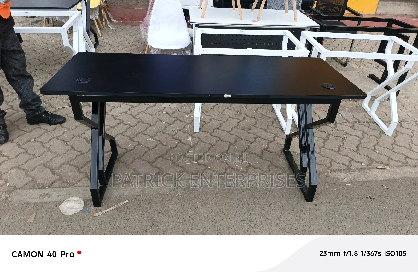 Modern Metallic 1.4 Mtr Black Computer/ Study Desk