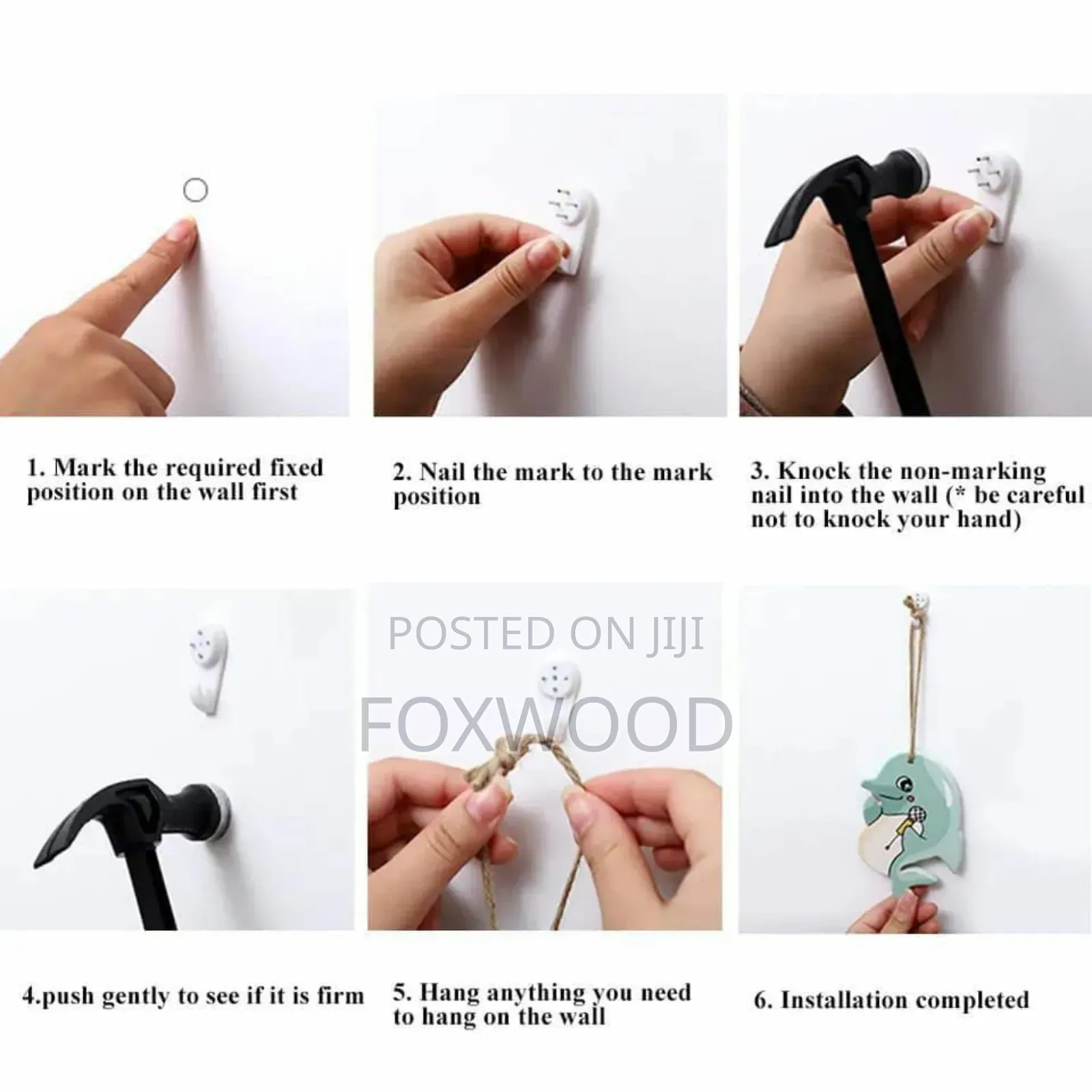 Aset of 34 Invisible Nail Wall Hooks,