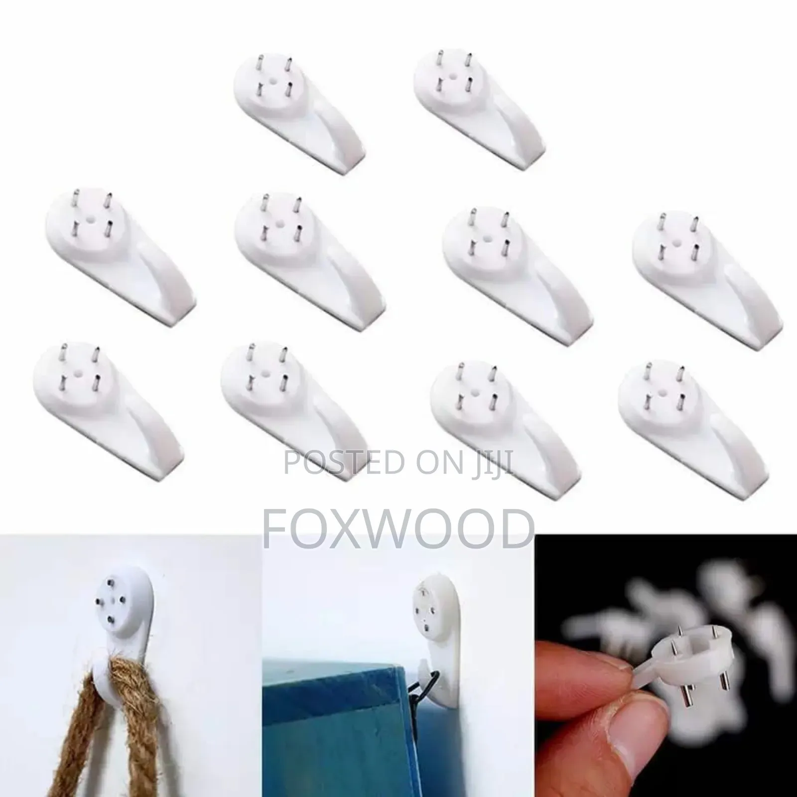 Aset of 34 Invisible Nail Wall Hooks,