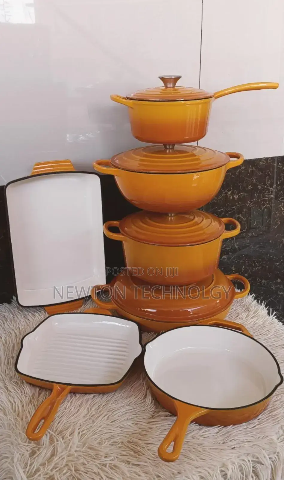 11 Pieces Cast Iron Cooking Pots