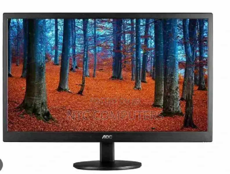 "Aoc E970swn 18.5"" Hd Monitor, Black Color, Connectivity: