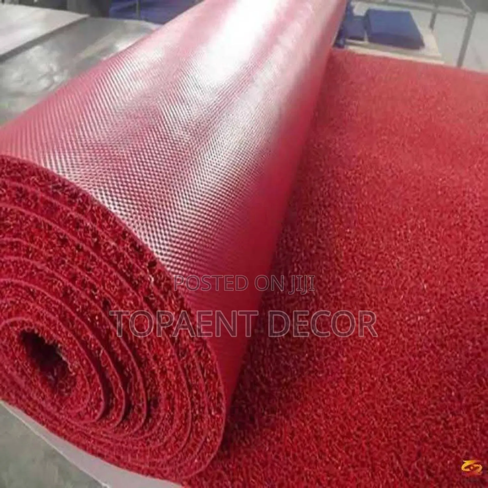 Red Rolled Spaghetti PVC Bathroom Antislip Mats