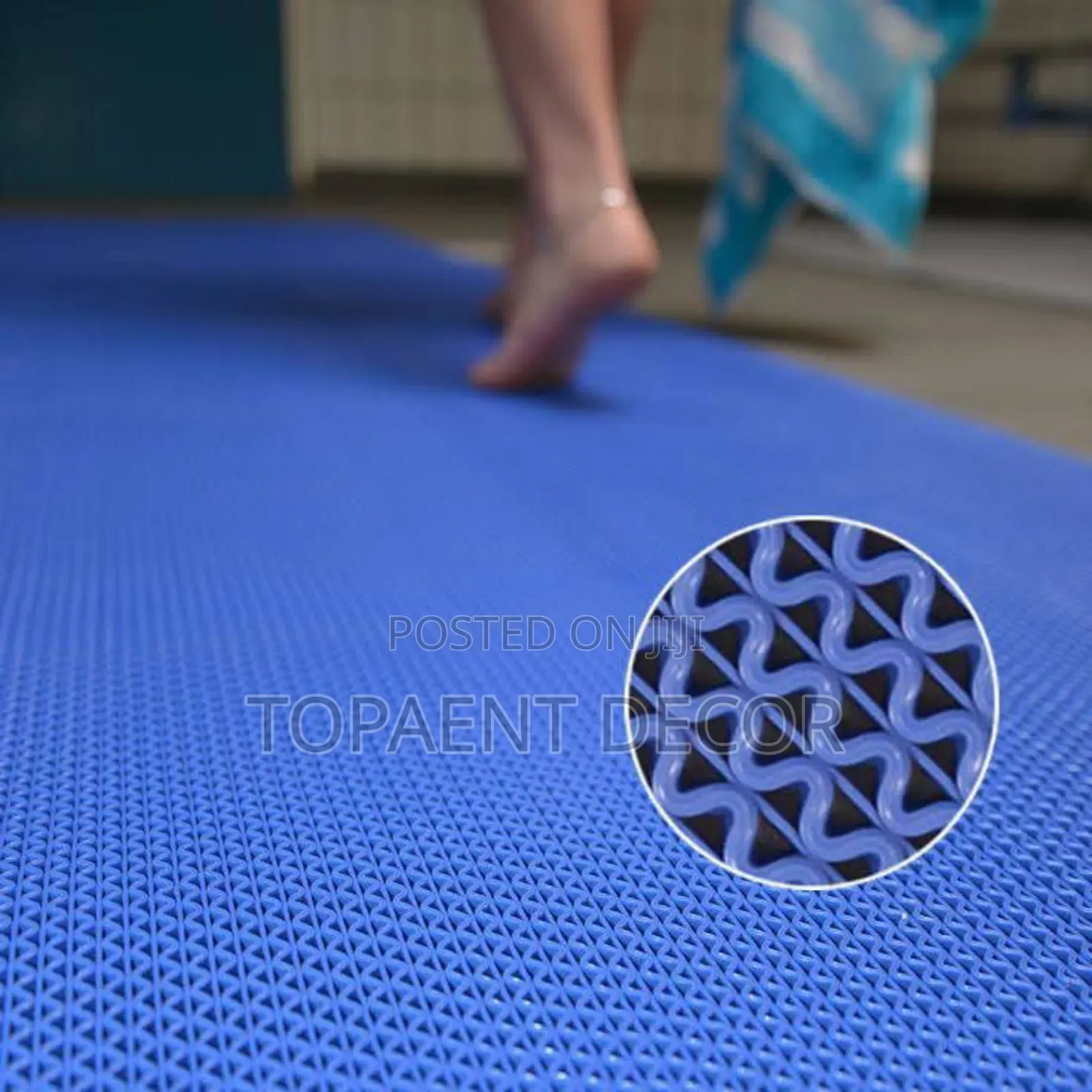 Blue Non Slippery Perforated PVC Antislip Mats