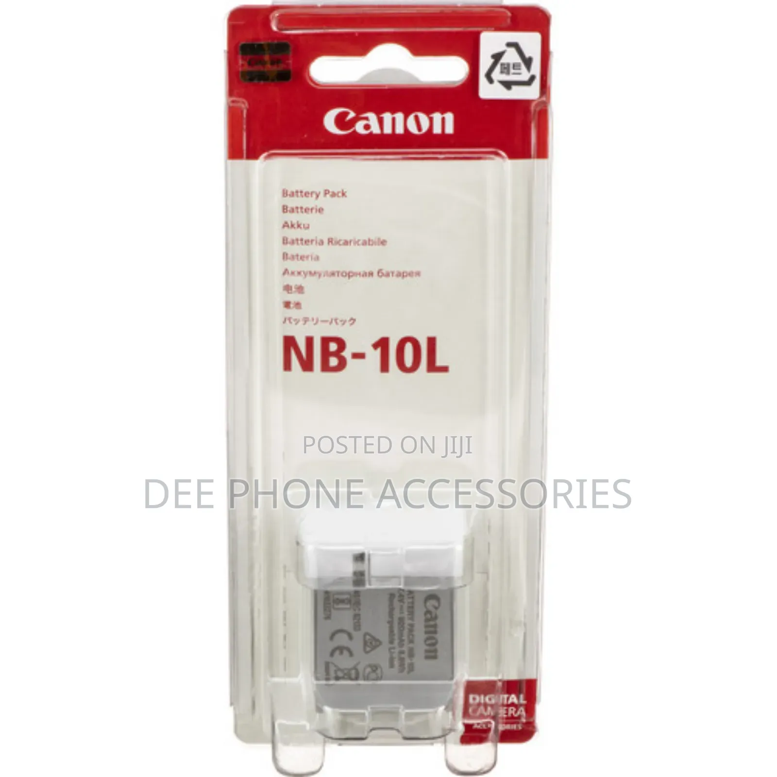 Canon Nb 10l Lithium Ion Battery