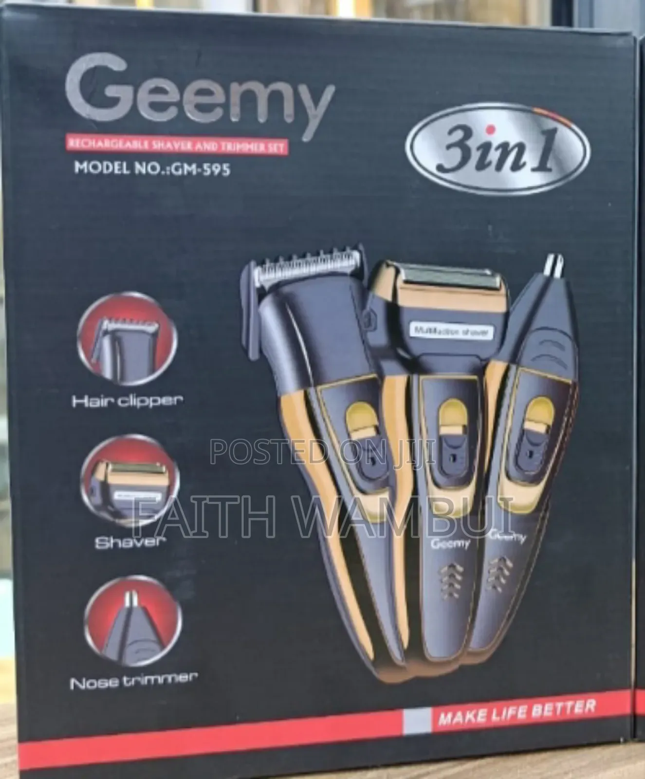 Professional Geemy 3 in 1 Shaver and Clippers/Clippers