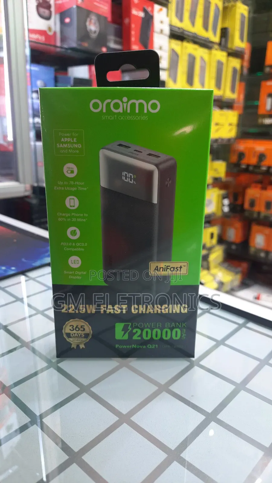 Oraimo Powernova Q21 20000mah 22.5w Powerbank.