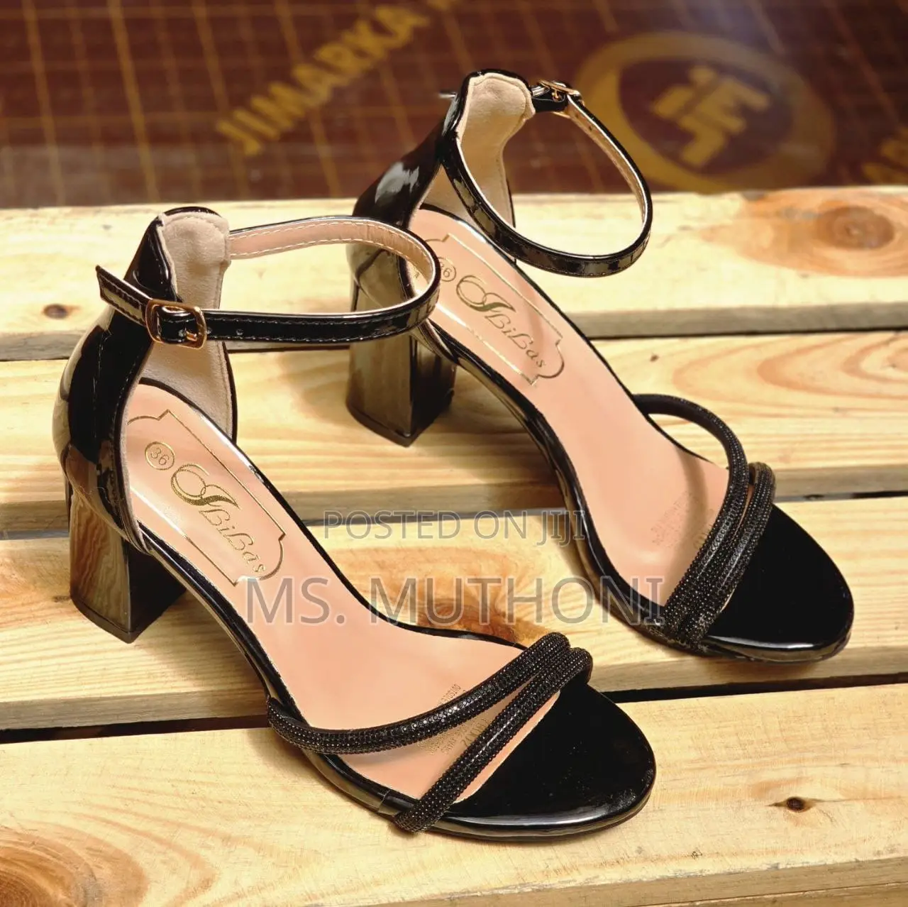 Glam Chunky Open Heels *Sizes: 36 37 38 39 40 41*
