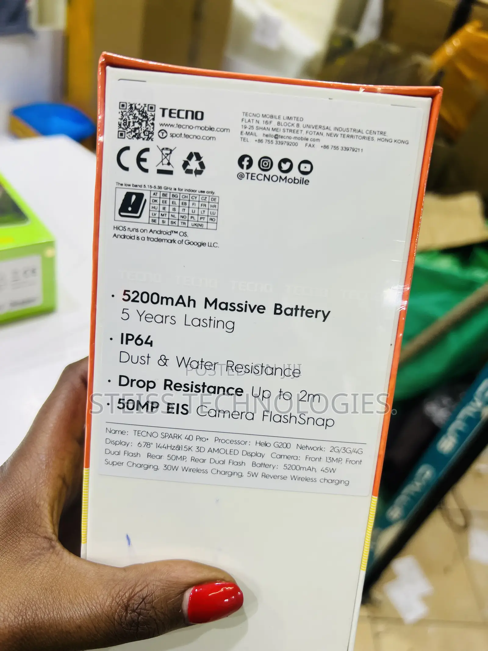 New Tecno Spark 40 Pro+ 128 GB Black