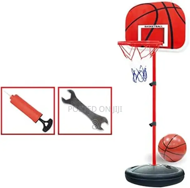 Height Adjustable Kids Basketball Hoop Set